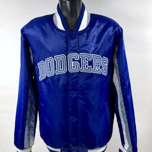 LOS ANGELES DODGERS STARTER MLB Snap Down Jacket BLUE LARGE